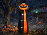 10ft Inflatable Halloween Decor with Rotatable Head Pumpkin Ghost in Cape, 6 Built-in LED Lights, 29244331