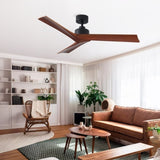 52" Black Lowe Profile Ceiling Fan without Light W1367P270462
