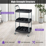 3 Layer Tool Cart w/ Lockable Universal Wheels and Multiple Divider 29095919