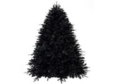 5ft Black Christmas Tree with 250 White LED Lights, 1076 Tips PEPVC Artificial Tree for Halloween & 78139816