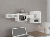 Wallshe 47" Wide 7-Tier Wall Shelf, Cube Shelf Modular Shelf for Living Room, Home office, Bedroom B200P240261