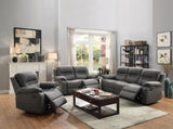 Contemporary Motion Recliner Chair 1pc Glider Rocker Recliner Living Room Furniture Slate Blue B011P205567