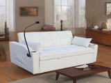 Modern Velvet Loveseat Futon Sofa Couch w/Pullout Bed,Small Love Seat Lounge Sofa with adjustable W311P195249