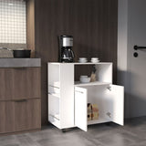 Eldon Two-Door Kitchen Base Cabinet Cart with four Shelves, Side Shelves, Cabinet, Kitchen Storage B070P286441