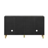 TREXM 60" Retro Buffet Cabinet with Storage, 4-Door Vintage Sideboard Cabinet with Dimensional N715P290575E