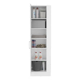 Lilo Storage Cabinet, Broom Hangers, Internal Shelves -White B07092127