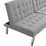 WOOD FRAME, STAINLESS LEG, FUTON, SOFA BED GREY W2297P247601