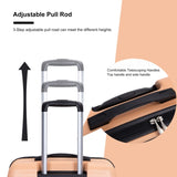 Expandable 3 Piece Luggage Sets PC Lightweight & Durable Suitcase with Two Hooks, Spinner Wheels, W284104370