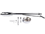30" Chrome Tilt Street Rod Floor Shift Steering Column with Wheel Adapter No Key 49108082