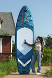 ZNTS Inflatable Stand Up Paddle Board 9.9'x33"x5" With Premium SUP Accessories & Backpack, Wide Stance, W144080668