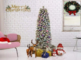 7.5ft Pencil Flocking Christmas Tree 69444721