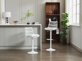 Set of 2 Rattan Bar Stool, 360 Swivel Bar Chair, Counter Height Chair with Footrest for Kitchen, W1752P217912