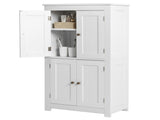 White MDF with vertical stripes, 60*30*110cm, 4-door bathroom vanity 31144451