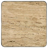 Travertine and Black Accent Table B062P153888