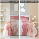 King/Cal King Ombre Shaggy Faux Fur Comforter Set B035P148300