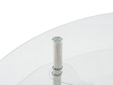 Dual Fishtail Style Tempered Glass Coffee Table clear 40751609