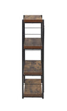 Weathered Oak and Black 3-shelf Bookcase B062P184586