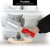 12pcs Polyethylene 4in*800ft Stretch Wrap, Clear, Includes Two Red Handles 72834252