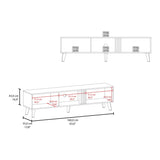Vance 63" Wide Tv Stand with Two pull down Cabinets, Two Shelves, Cable Management , Living, Tv B070P254780