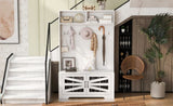 U-Can 43.3'' Entryway Bench with Coat Rack, 3-in-1 Design and Adjustable Shelves, Hall Tree with 7 N724P264668K