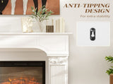 43.3" W x 42.8" H White Electric Fireplace for Ambient Heating, Freestanding 01613921