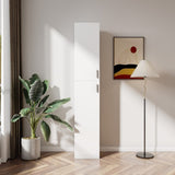Freestanding Cabinet with Inadjustable Shelves and two Doors for Kitchen, Dining Room, White W33165045