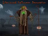 6ft Halloween Animatronic Ghost Pumpkin - Light-Up Design, Sound Touch Activated, Spooky Movements 37474877