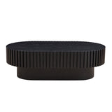 43.70 Inch Modern Handcraft Drum Coffee Oval Coffee for Living Room,Small Wooden Coffee W2582P250585