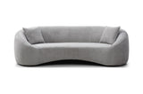93.31" Minimalist Curved Sofa, 3 Seater, Chenille Fabric Upholstered Sofa, Tight Curved Back W2664P179336