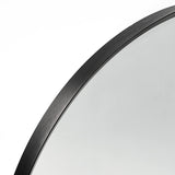 24x32 Inch Black Metal Framed Arched Bathrrom Mirror for Wall. W2203P303822