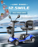 Folding Mobility Scooter for Adult - HEINSY Powered Mobility Scooter All Terrain Motorized Scooter W3278P289136