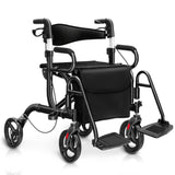 Practical Folding Rolling Walker Transport Wheelchair 57069059
