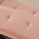 Convertible Sleeper Sofa Chair Adjustable Backrest Recliner with Pullout Sofa Bed with Wheels, W1413P227518