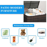 71*71*60.5cm Square Brown Gradient Iron Frame Can Be Stored Rattan Locker 80761880