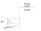 White Console Table with Open Storage B062P252154