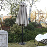 14.8 Ft Double Sided Outdoor Umbrella Rectangular Large with Crank W640140329