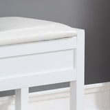 ZNTS Rouen Seating Bench with Shoe Storage, White T2574P164221