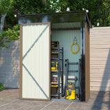 ZNTS Patio, Lawn & Garden,5*3FT Outdoor Storage,Tool with Sloping Roof and Lockable Door, Metal W1598P153006