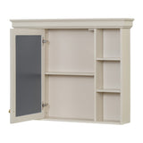 35'' x 28'' Blue Wall Mounted Bathroom Storage with Mirror Door, Modern Bathroom Wall WF323692AAY
