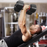 Adjustable Dumbbell Set, 10 in 1 Free Dumbbell for Men and Women, Black Dumbbell for Home Gym, Full W2277P168421