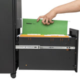 2 Drawer File Cabinet with Lock, Steel Mobile Filing Cabinet on Anti-tilt Wheels, Rolling Locking W252103816