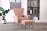 Modern Accent Chair with Ottoman, Comfy Armchair for Living Room, Bedroom, Apartment, Office W136192193