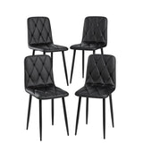 Dining Chairs Set of 4, Modern Kitchen Dining Room Chairs, PU Dining Chair Upholstered Cushion Seat W578P191313