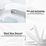 ZNTS Smart Toilet Bidet Combo with Foot Sensor Open Cover/Seat, Self-Cleaning Nozzle, Heated Seat, Night W1219P243771