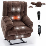 Dual Motor Heat Massage Infinite Position Up to 350 LBS Electric Power Lift Recliners with W3224P288490
