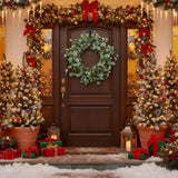 23.6" Christmas Eucalyptus Wreath Green Door Wreath Fake Leaf Garland Wedding Home Frontdoor Decor 70956210