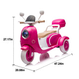 12V Two-seater Kids Ride On Electric Motorcycle,Three Wheels Kids toy with Slow Start,Multi-function W1578P208327