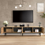 Modern TV Stand 4 Cabinets& Open Shelves, Color-matching Media Console Table for TVs up to 80'' WF531564AAP