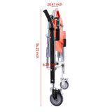Foldable Lightweight EMS Stair Chair with Brake, Medical Emergency Evacuation Lifting Climbing 03231191