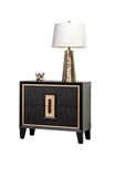 Contemporary Espresso 1pc Bedside Nightstand Wooden Finger Pull Drawer Bedroom Furniture B011P311004